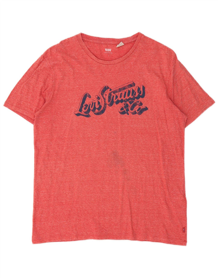 T-shirt grafica da uomo Levi's Top grande in cotone chiazzato rosso