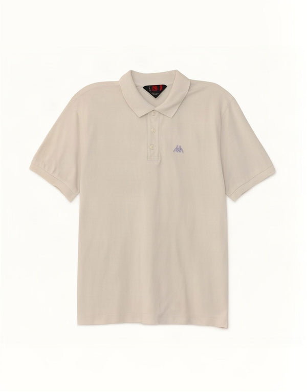 Polo Kappa da donna UK 18 XL cotone bianco