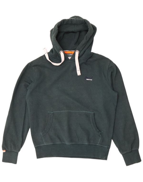Felpa con cappuccio da uomo Superdry grande in cotone verde