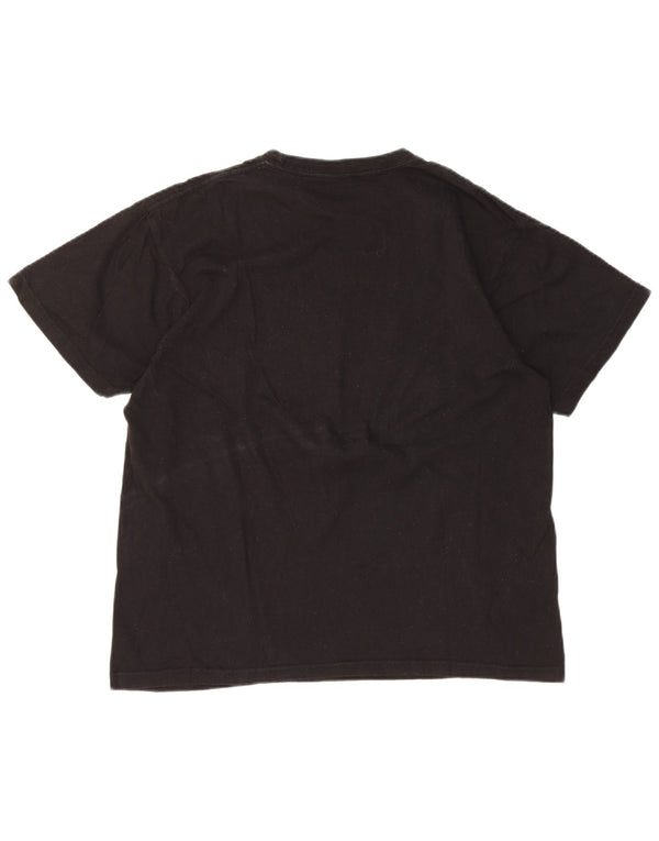 T-shirt grafica da donna Hard Rock Cafe Athens Top UK 14 cotone nero medio
