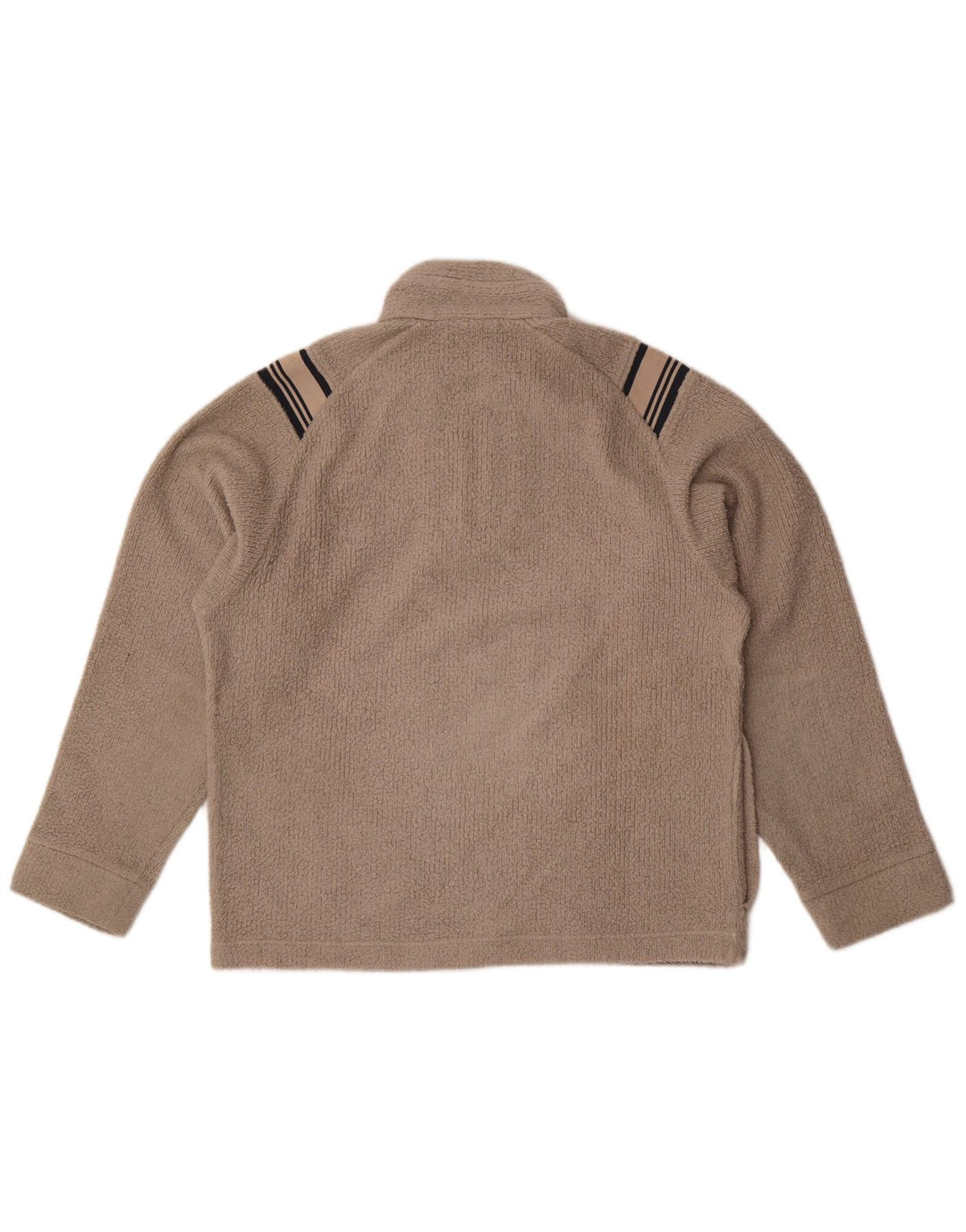 Maglione in pile da uomo Sergio Tacchini con zip e collo grigio medio a righe