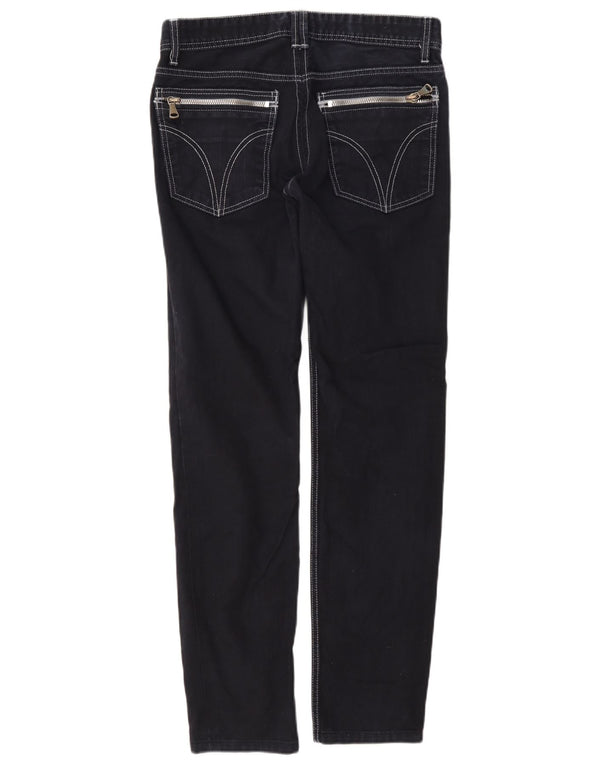 Jeans dritti da donna Dolce & Gabbana W30 L32 cotone blu navy