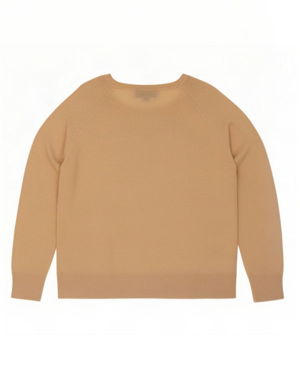 Maglione Zara da donna con scollo a barchetta, vestibilità ampia, UK 14 Viscosa beige medio
