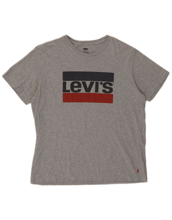 T-shirt grafica da uomo Levi's grande grigia