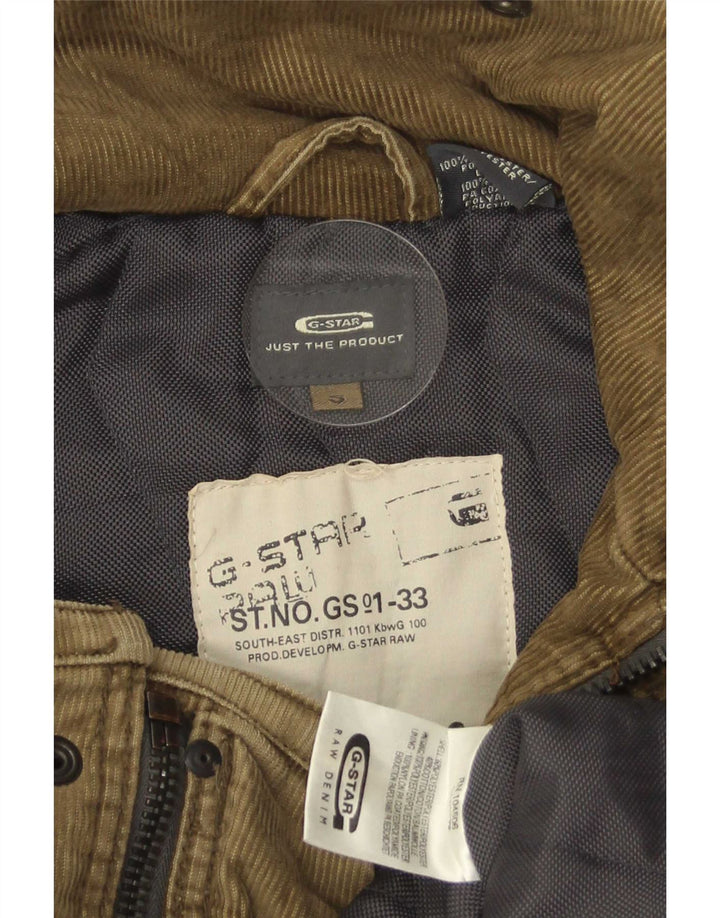Giacca in velluto a coste da uomo G-Star UK 36 Small Poliestere kaki