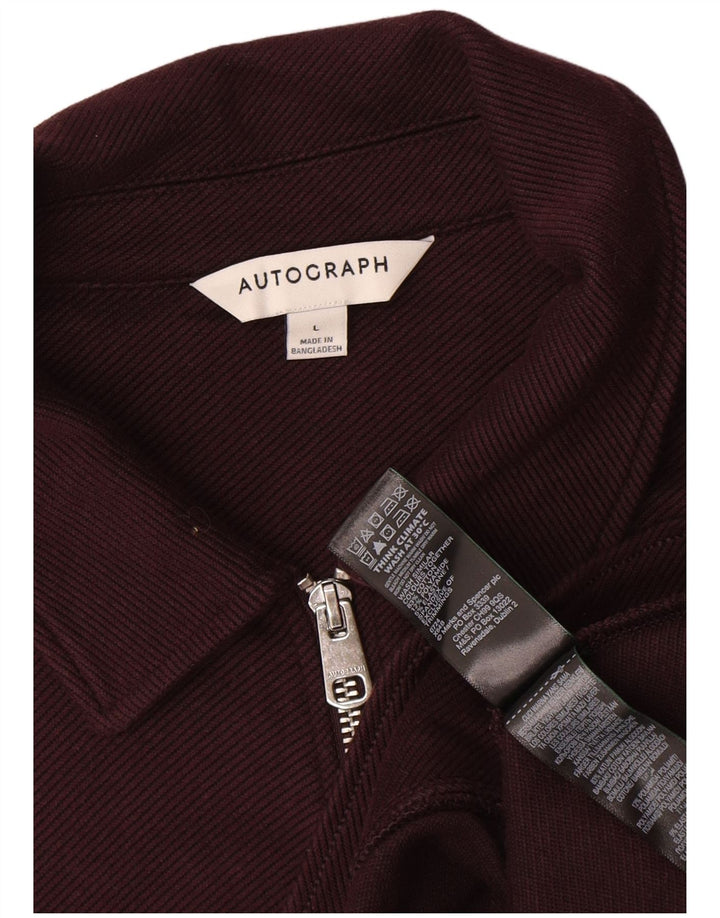 Giubbotto bomber autografo da uomo Marks & Spencer UK 40 grande cotone bordeaux