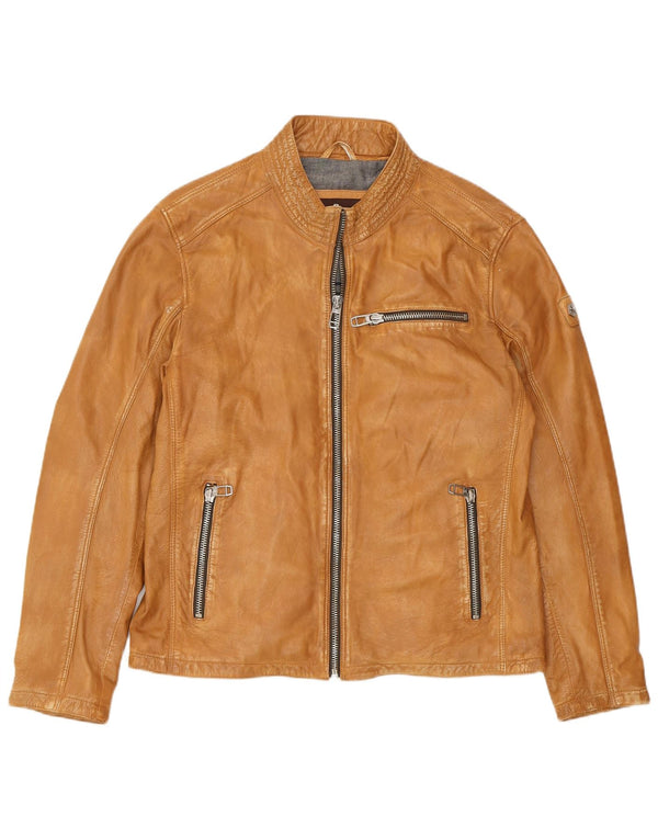 Giacca in pelle da uomo MILESTONE UK 40 Grande pelle beige