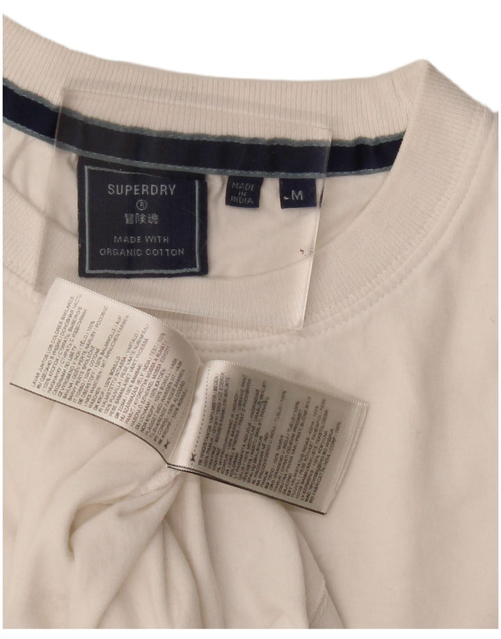 T-shirt da uomo Superdry Top in cotone bianco medio