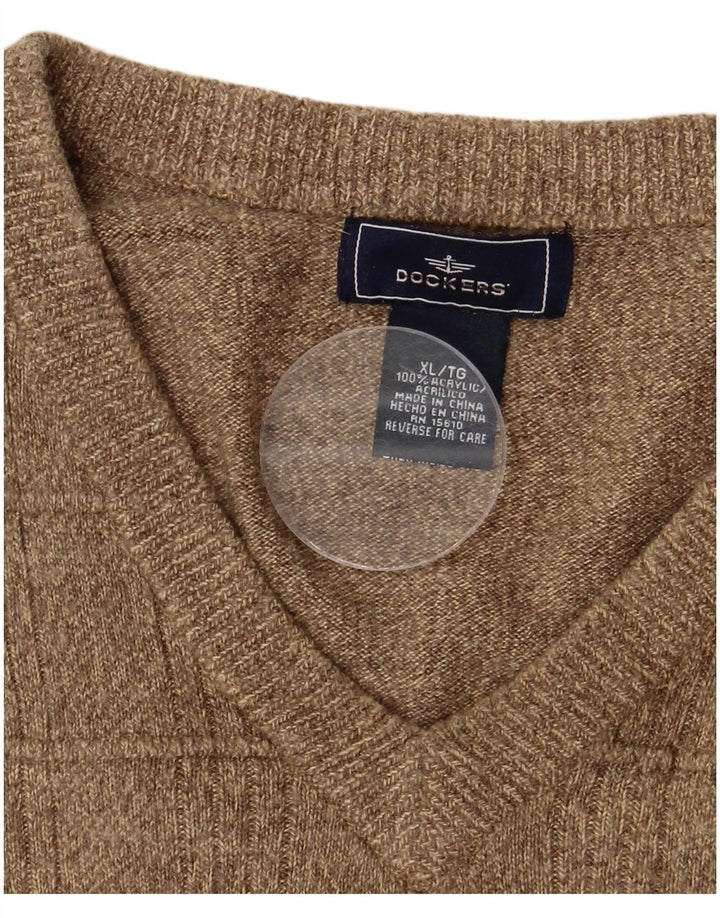 Canottiera da uomo Dockers XL in acrilico marrone