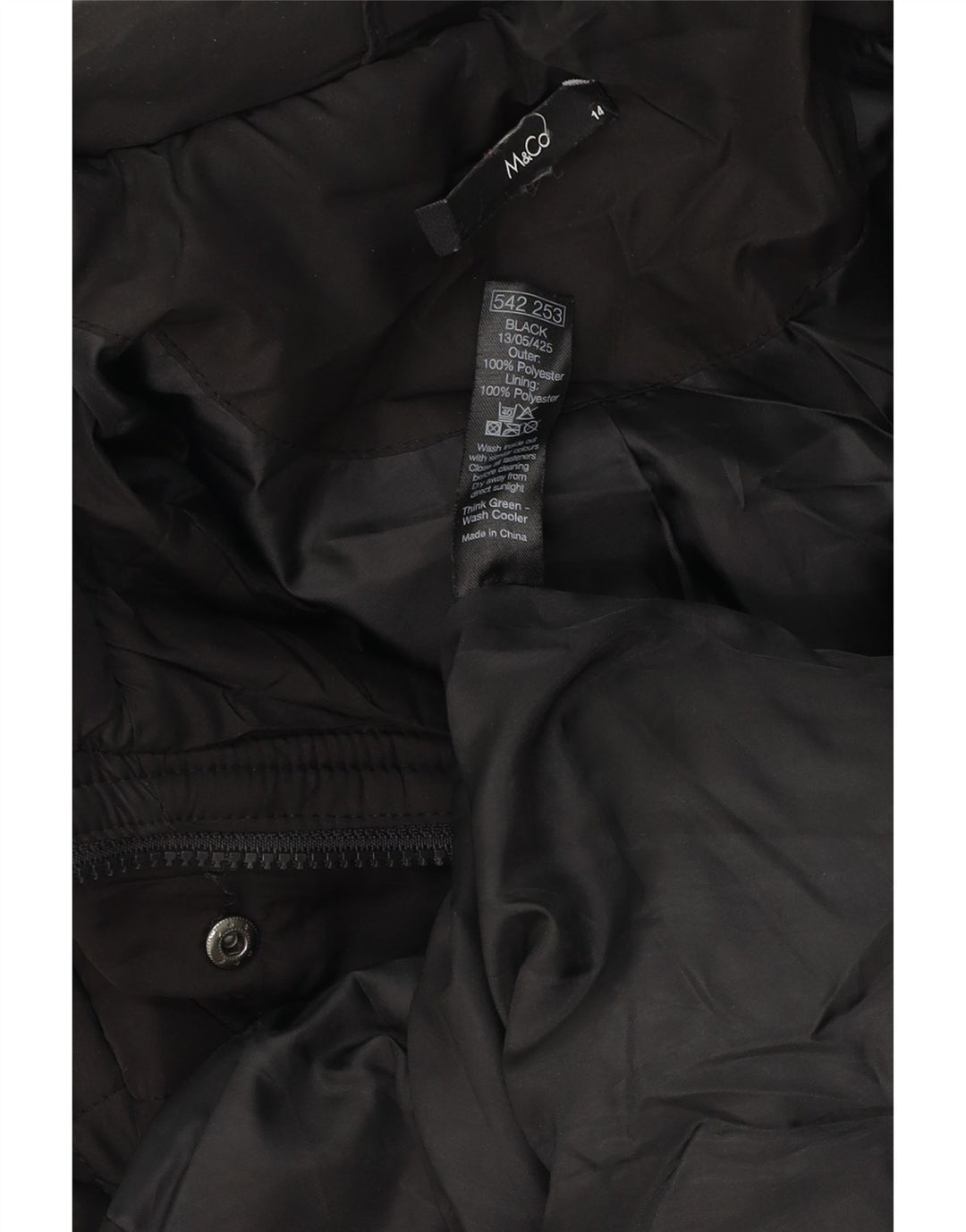 Giacca a vento con cappuccio da donna M&Co UK 14 poliestere nero medio