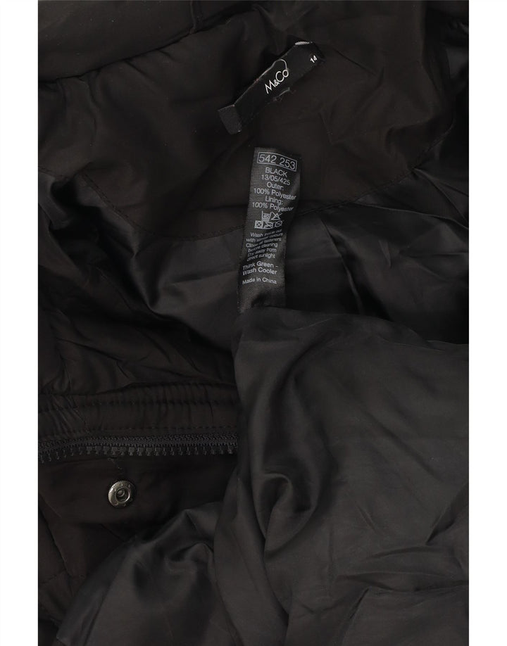 Giacca a vento con cappuccio da donna M&Co UK 14 poliestere nero medio