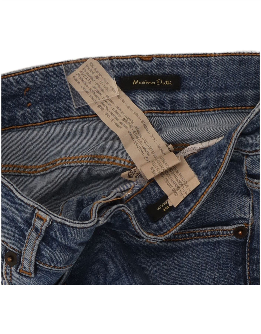 Jeans skinny da donna MASSIMO DUTTI W26 L29 cotone blu