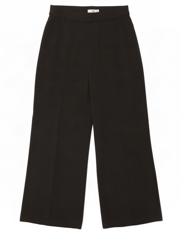 Pantaloni casual a gamba larga da donna Marks & Spencer UK 12 Medium W28 L27 Grigio