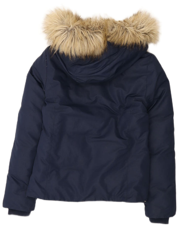 Giacca imbottita con cappuccio da donna Tommy Hilfiger UK 6 XS poliestere blu navy