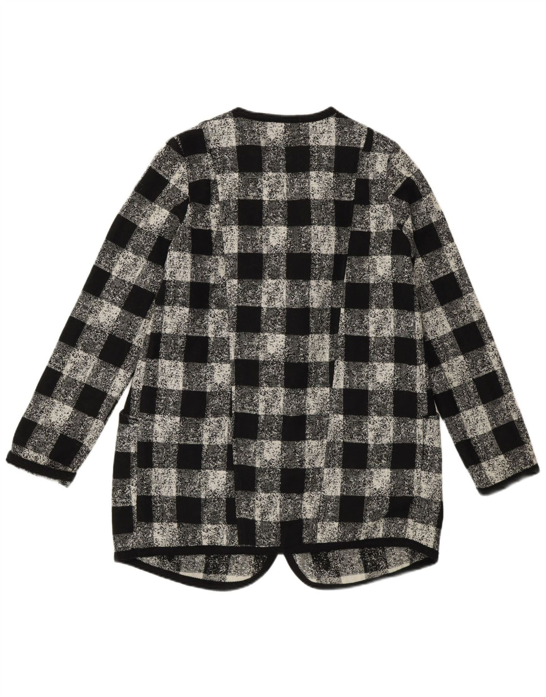 Giacca blazer oversize da donna Sisley UK 6 XS acrilico a quadretti nero