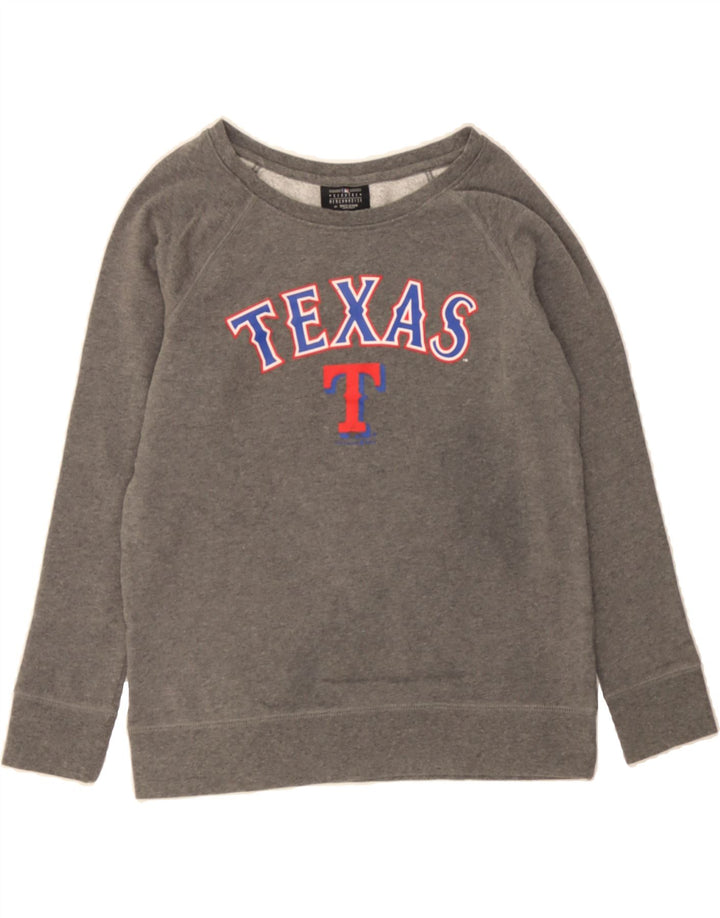 GENUINE MERCHANDISE Womens Texas Sweatshirt Jumper UK 10 Small Grey Vintage Genuine Merchandise and Second-Hand Genuine Merchandise from Messina Hembry 