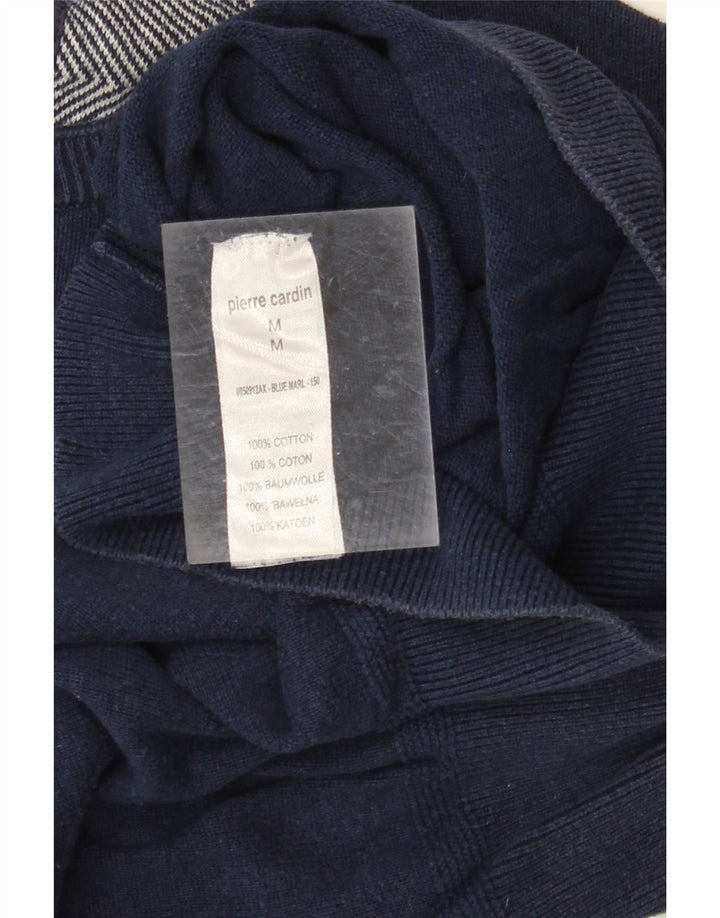 PIERRE CARDIN Maglione maglione girocollo da uomo cotone medio blu navy