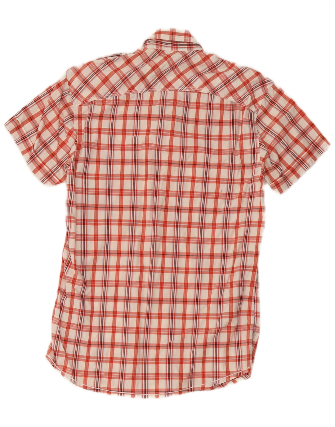 Camicia militare a maniche corte da uomo Jack & Jones in cotone a quadri rossi piccoli