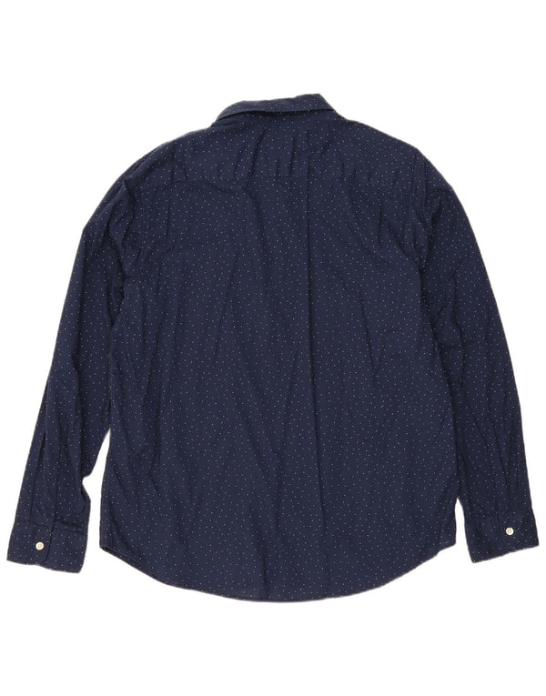 Camicia Levi's da uomo XL in cotone maculato blu navy classica