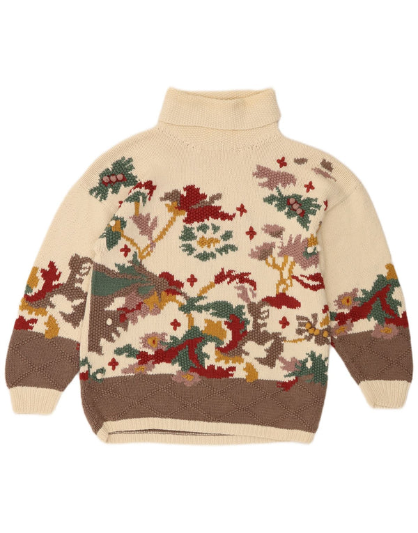 Maglione maglione a collo alto da donna con vestibilità novità Genesis UK 16 grande Beige