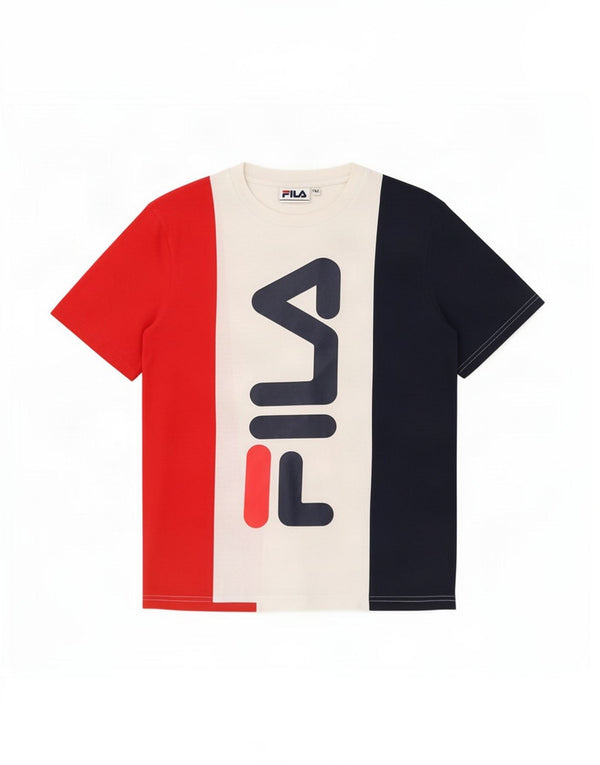 T-shirt grafica da uomo Fila Top XS in cotone color block multicolore