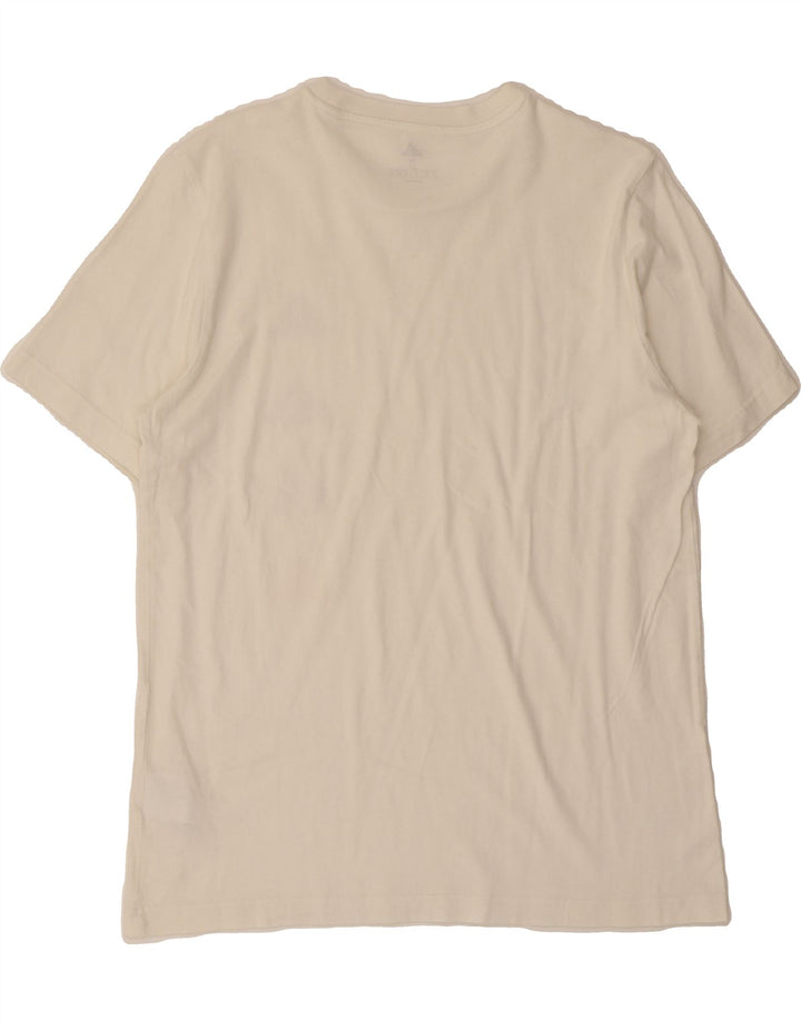 ADIDAS Mens Graphic T-Shirt Top Small Off White Cotton Vintage Adidas and Second-Hand Adidas from Messina Hembry 