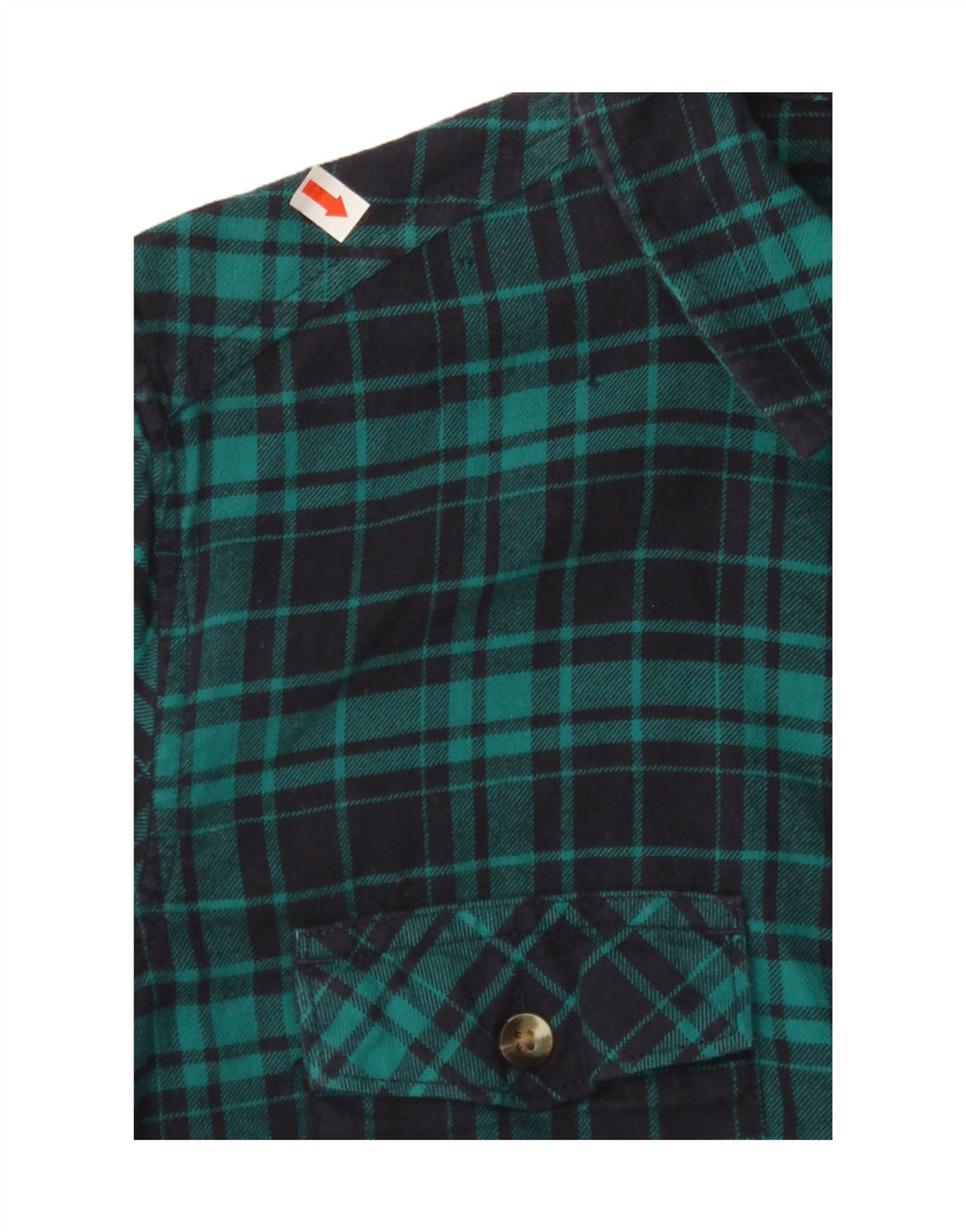 EDDIE BAUER Womens Classic Fit Flannel Shirt UK 10 Small Green Check Vintage Eddie Bauer and Second-Hand Eddie Bauer from Messina Hembry 