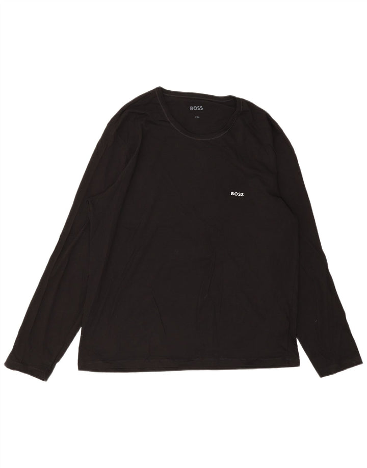 Top HUGO BOSS da uomo a maniche lunghe 2XL cotone nero