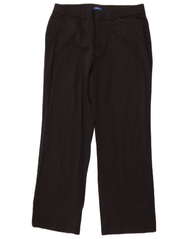 DOCKERS Pantaloni casual dritti da donna US 12 Large W32 L29 Cotone nero