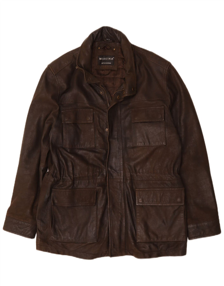 Giacca in pelle da uomo Morena UK 42 XL Marrone
