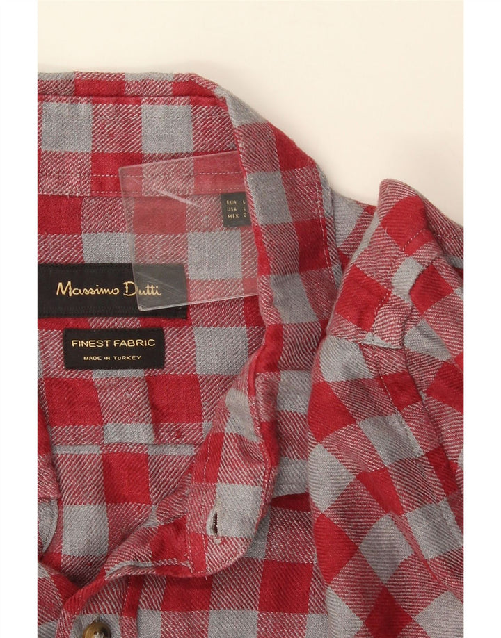 Camicia da uomo Massimo Dutti a quadri rossi grandi