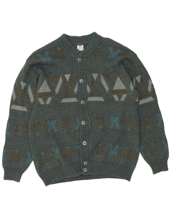 DRALON Maglione cardigan da uomo Poliacrilico geometrico multicolore medio