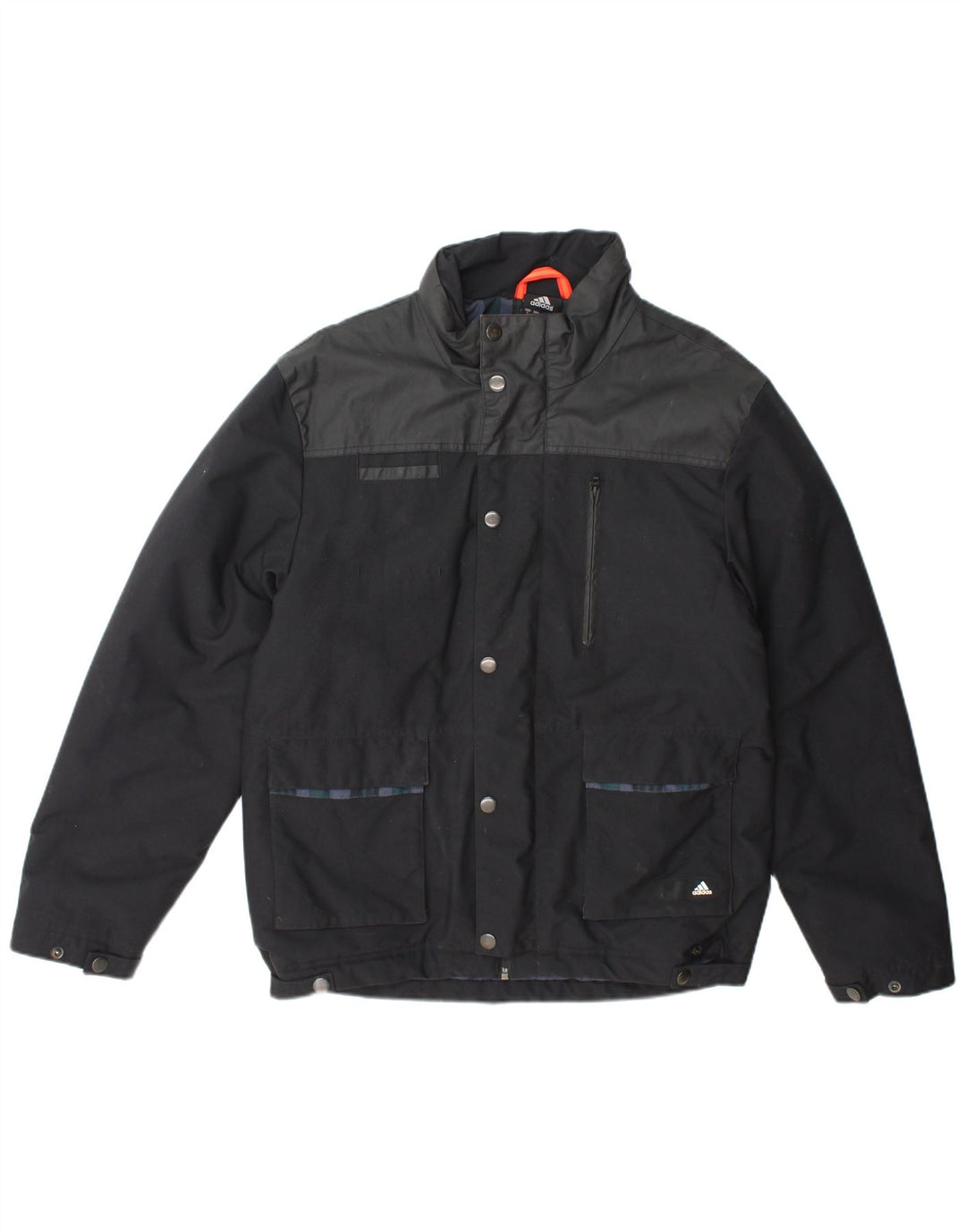Giacca a vento da uomo Adidas UK 36 Small nylon color block nero