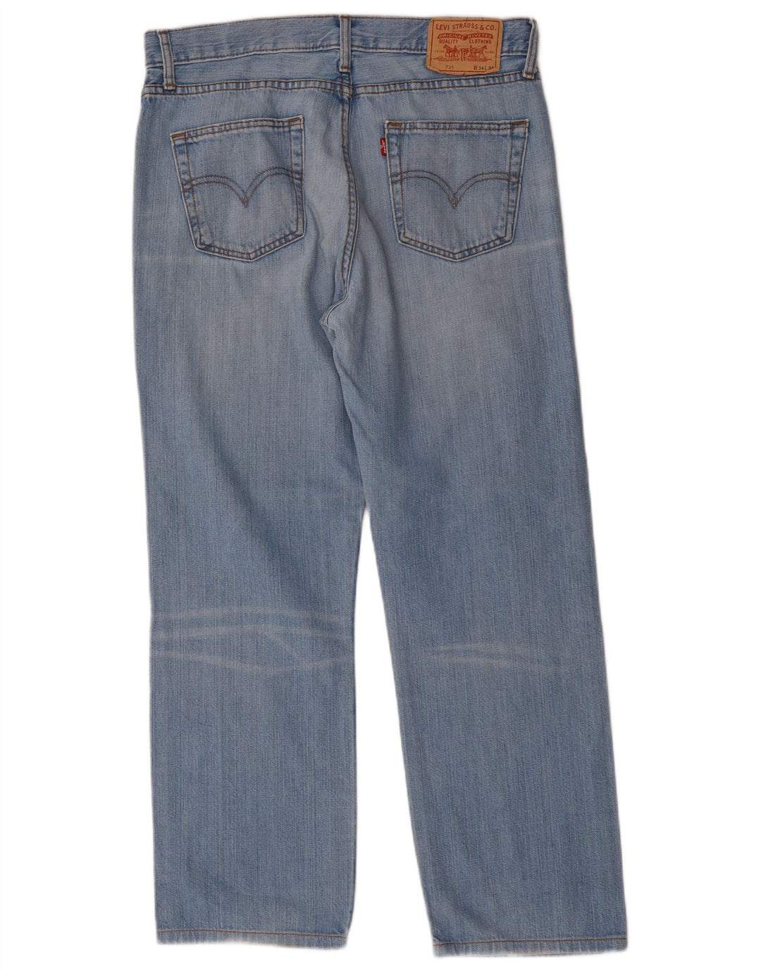 LEVI'S Mens Straight Jeans W34 L29 Blue Cotton