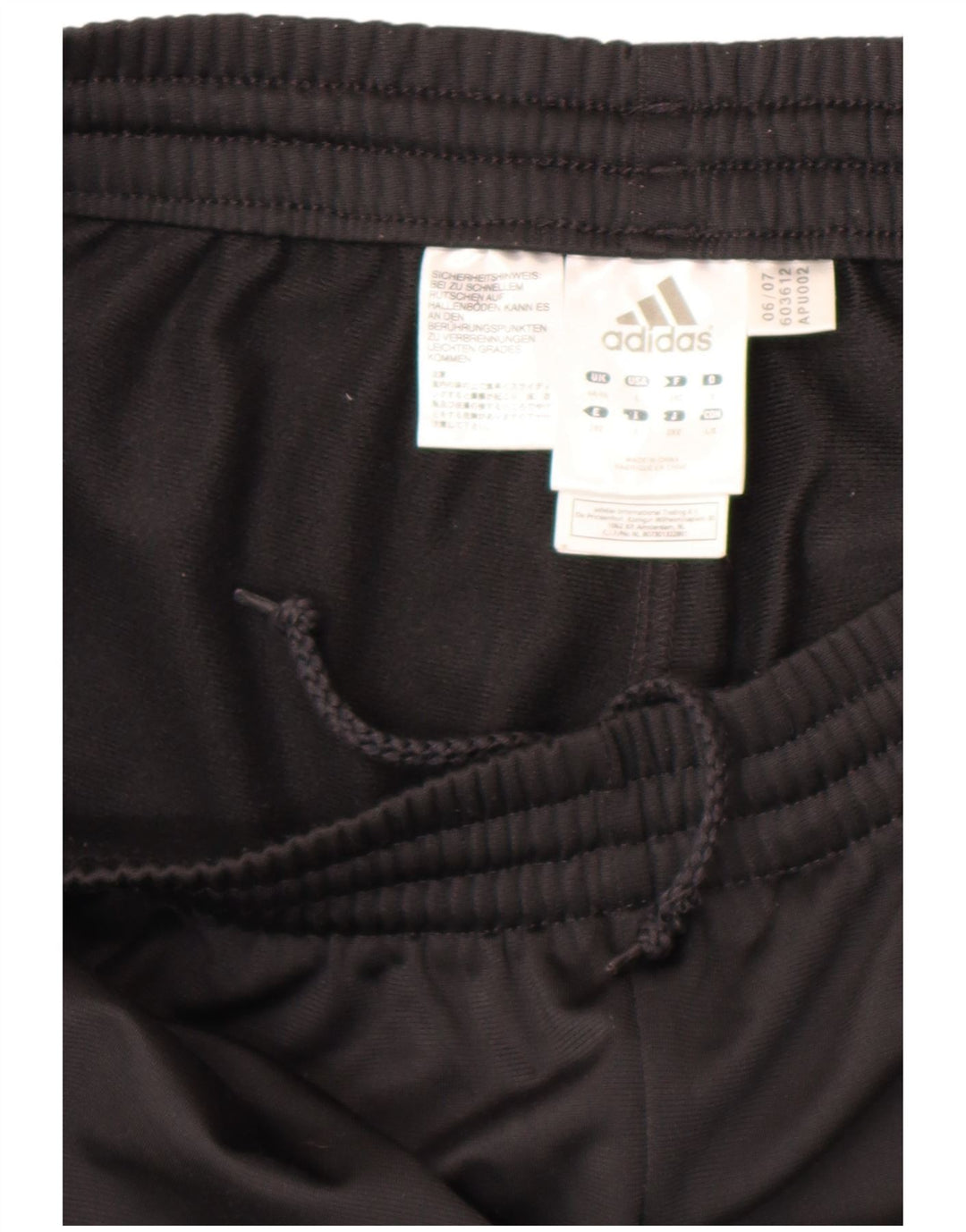Pantaloni da tuta da uomo Adidas UK 44/46 Large Nero Poliestere