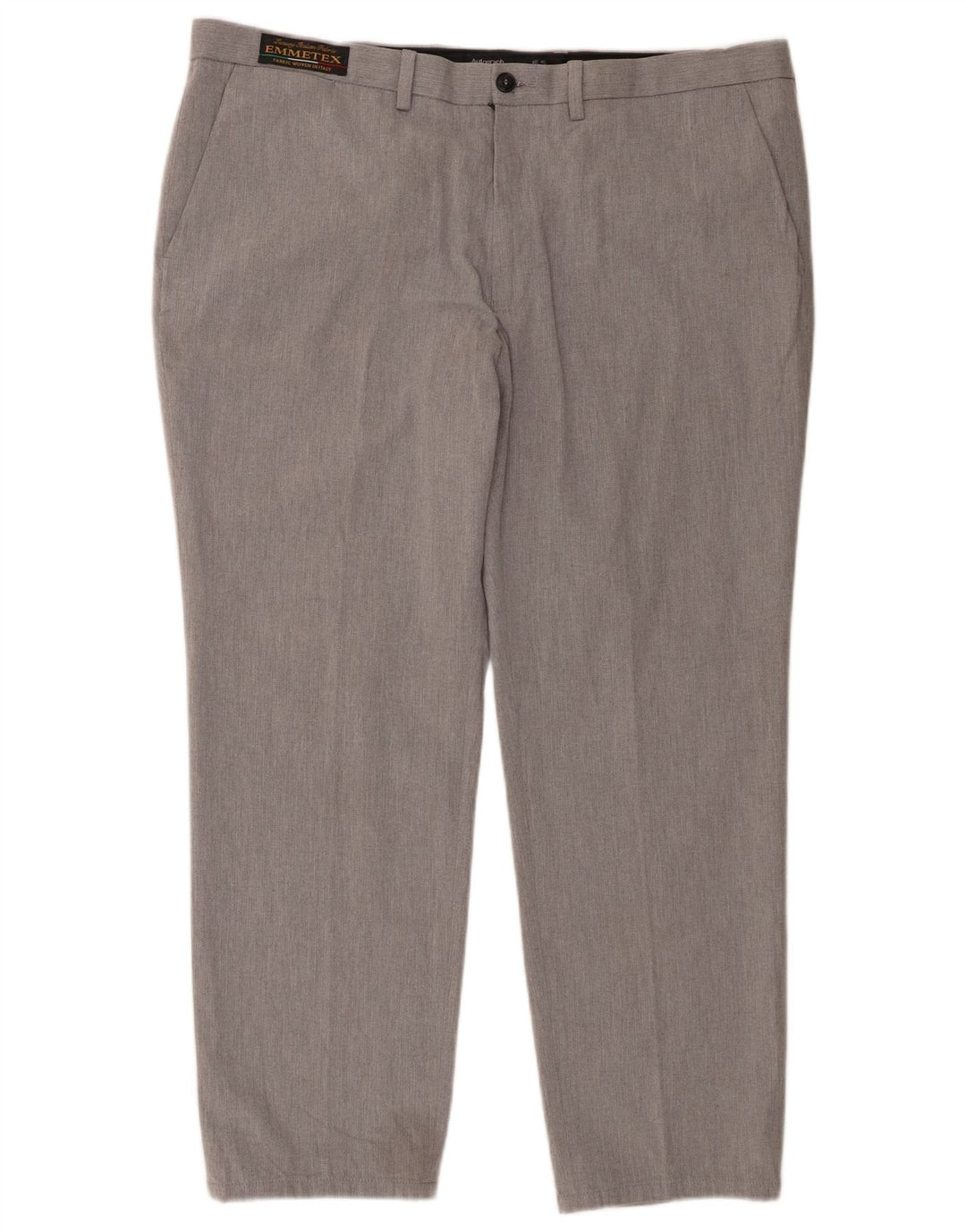 Pantaloni chino dritti da uomo Marks & Spencer W40 L29 cotone grigio