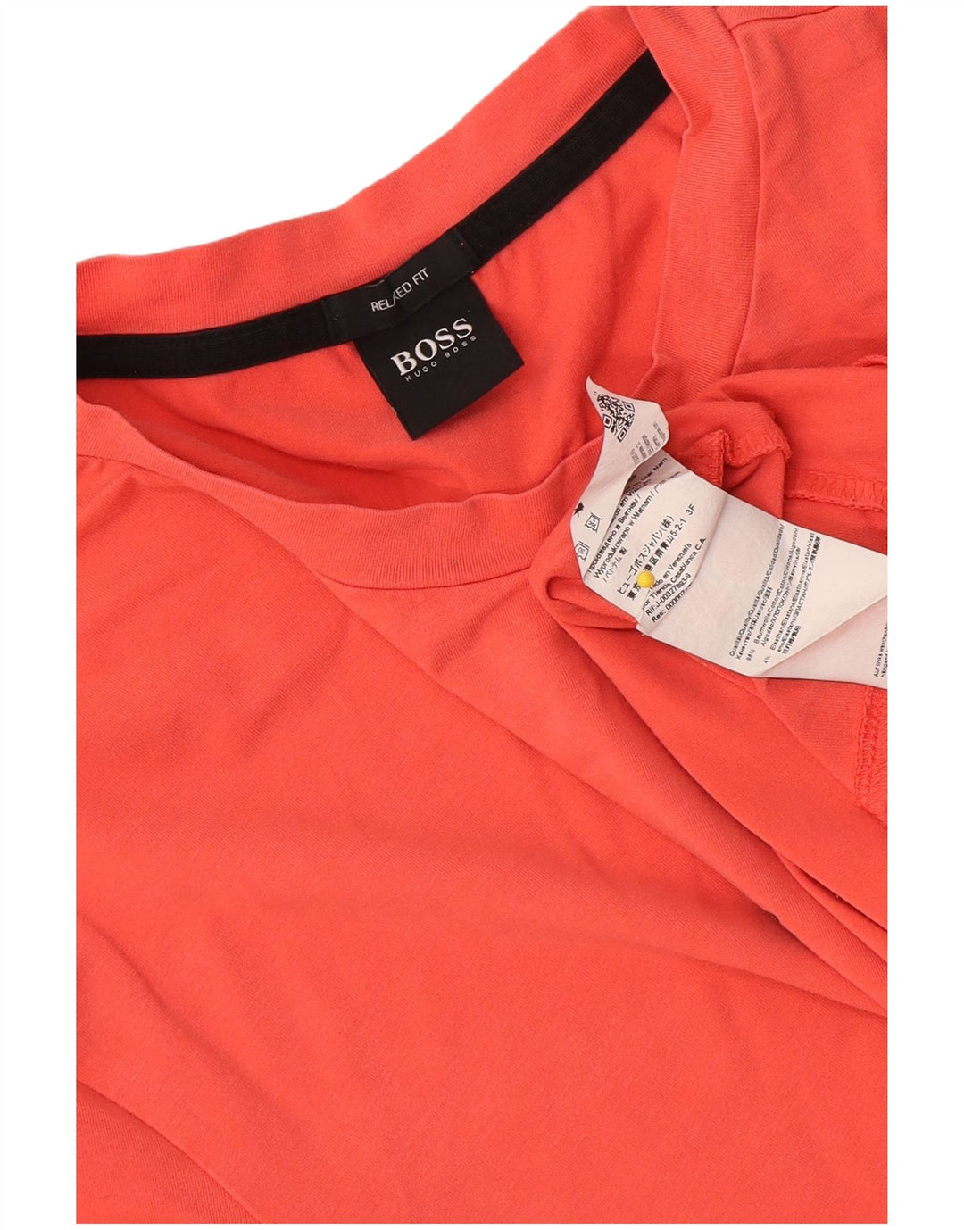Hugo Boss T-shirt da uomo dalla vestibilità rilassata Top in cotone arancione medio