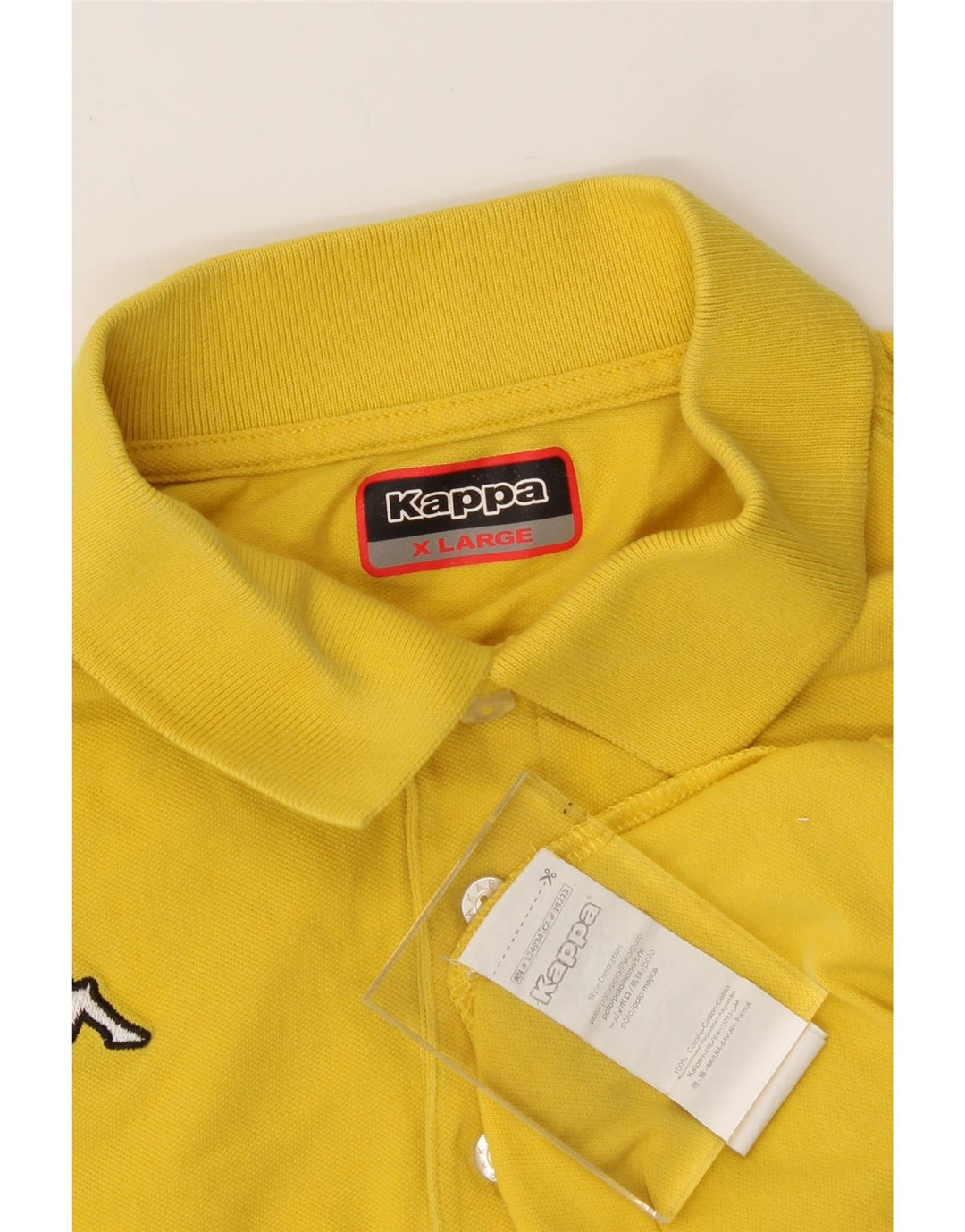 KAPPA Mens Polo Shirt XL Yellow Cotton Vintage Kappa and Second-Hand Kappa from Messina Hembry 