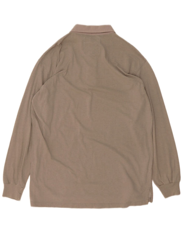 Polo a maniche lunghe da uomo Murphy & Nye XL in cotone grigio