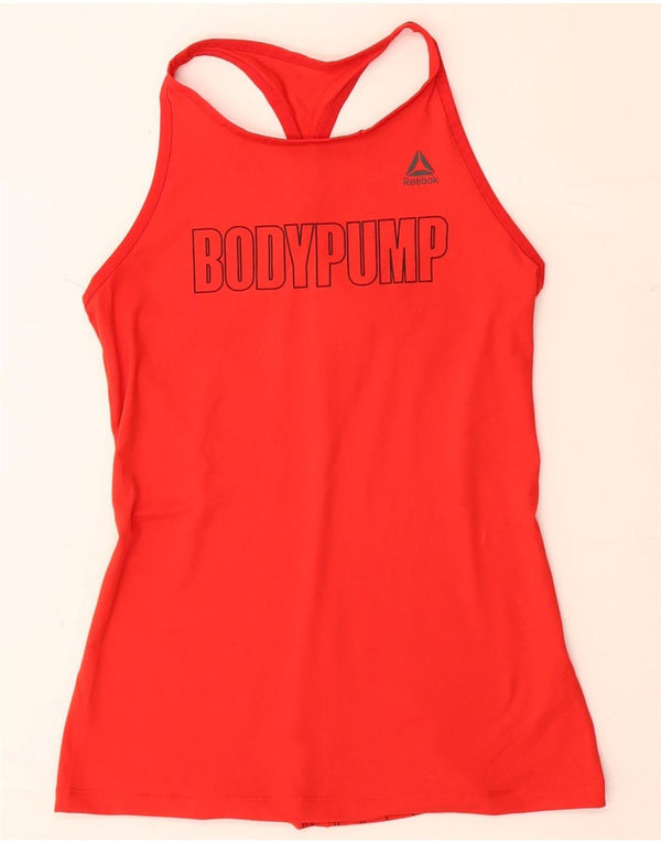 Canottiera grafica REEBOK da donna Bodypump UK 4/6 XS rossa