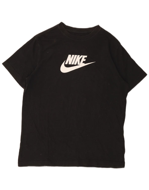 T-shirt grafica NIKE per bambina, vestibilità ampia, 13-14 anni, XL, cotone nero