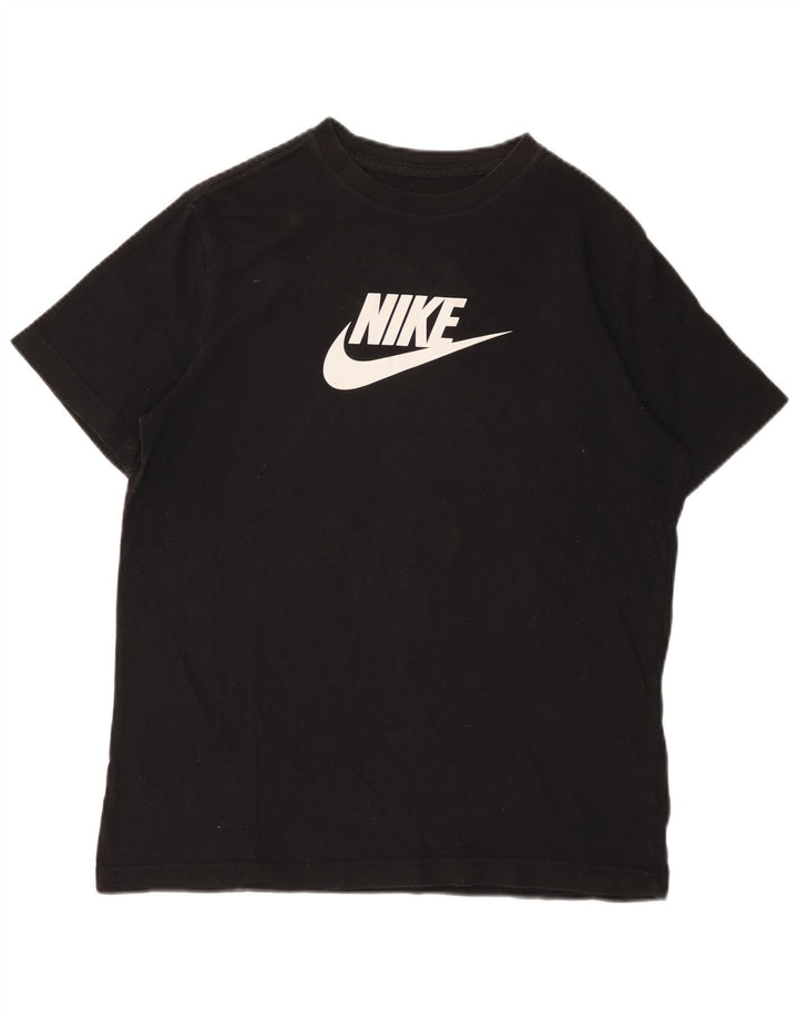 T-shirt grafica NIKE per bambina, vestibilità ampia, 13-14 anni, XL, cotone nero