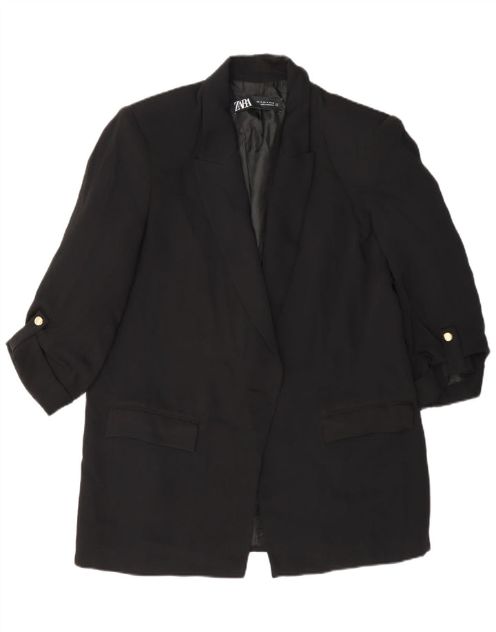 Giacca blazer con maniche a 3/4 da donna Zara UK 14 media nera