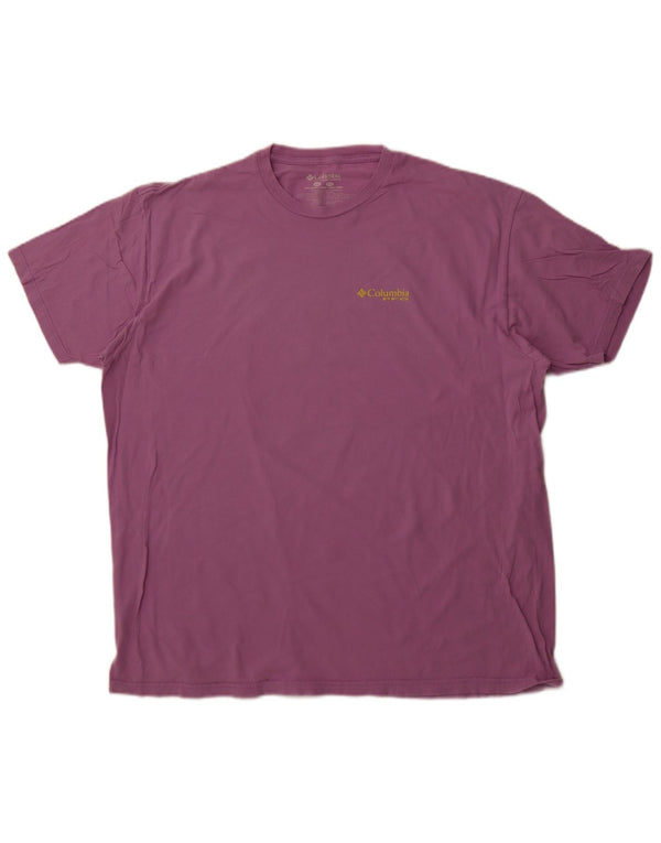 T-shirt grafica da uomo COLUMBIA Top 2XL cotone viola