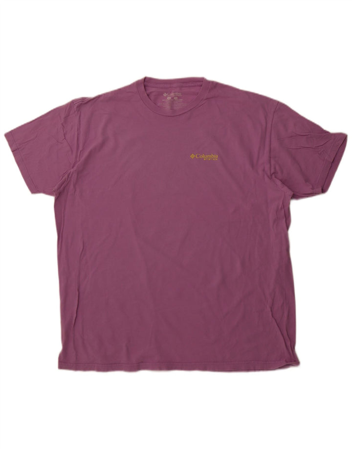 T-shirt grafica da uomo COLUMBIA Top 2XL cotone viola