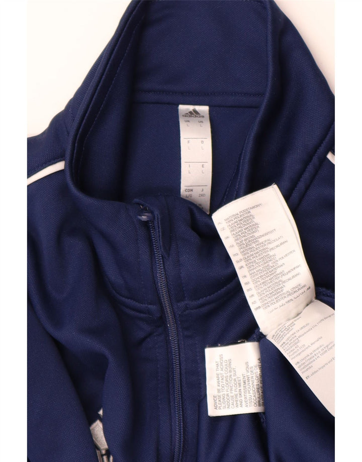 ADIDAS Aeroready Zip Neck Pullover Tuta da Uomo Top Large Blu Navy