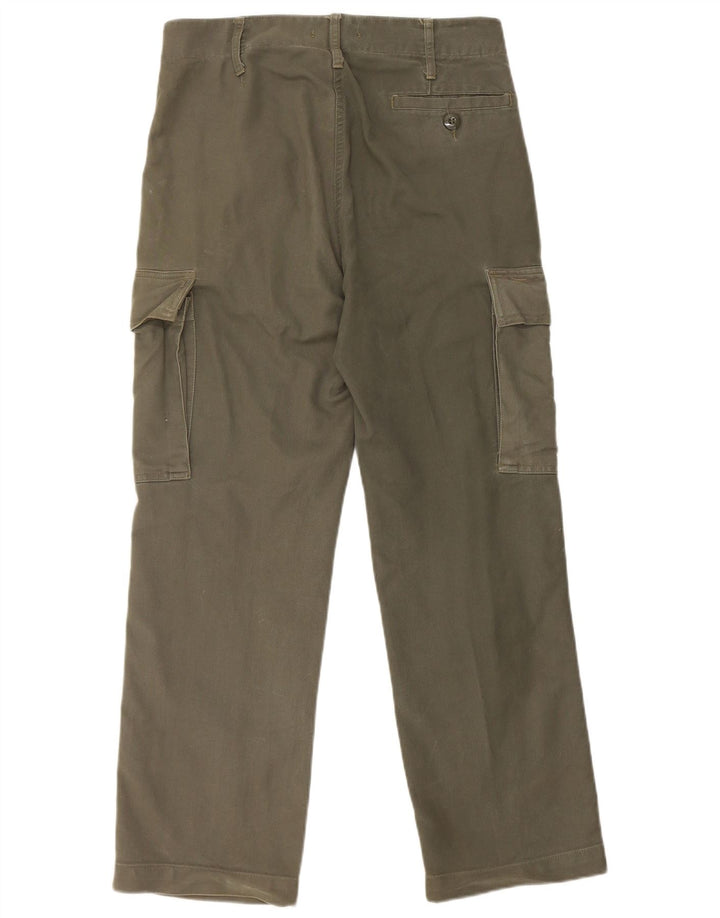 Pantaloni cargo dritti da uomo VINTAGE W30 L28 cotone kaki