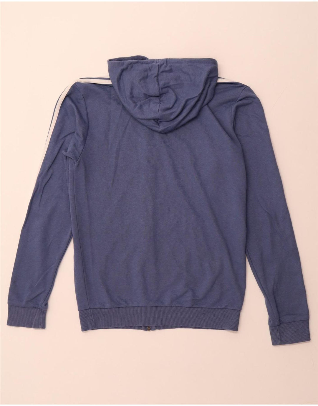 Maglione con cappuccio e zip da uomo ADIDAS piccolo in cotone blu