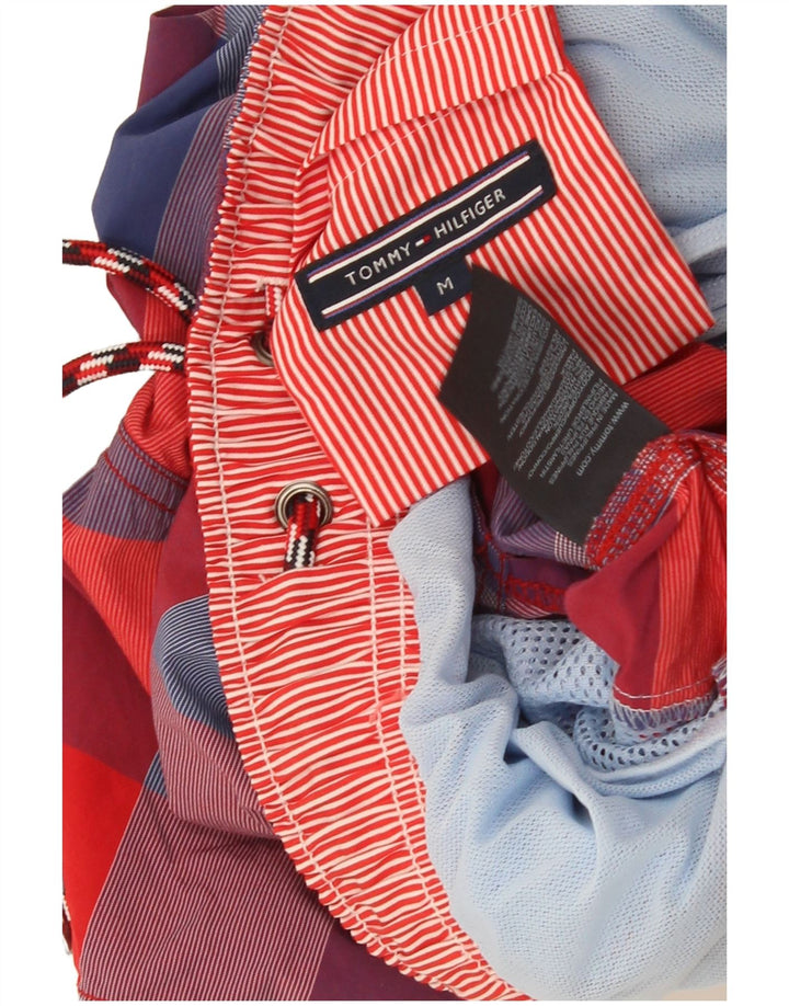 Pantaloncini da bagno da uomo Tommy Hilfiger Nylon rosso medio a quadri