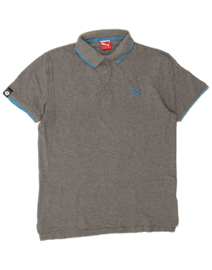 Polo Puma da uomo di colore grigio medio